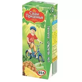Сок яблочно-ананасовый Сады Придонья 0,2л