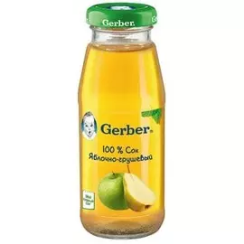 Сок яблочно-грушевый осветленный Гербер 175мл