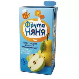 Сок яблочно-грушевый с мякотью Фруто Няня 0,5л