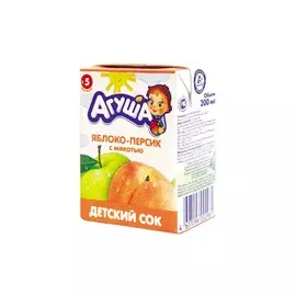 Сок яблоко-персик Агуша 200мл