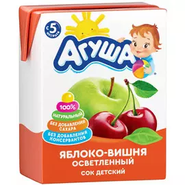 Сок яблоко-вишня Агуша 200мл