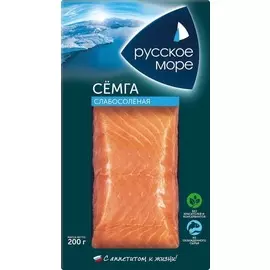 Сёмга слабосоленая Русское море филе-кусок 200г