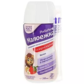 Сухая молочная смесь клубника PediaSure Малоежка 200мл