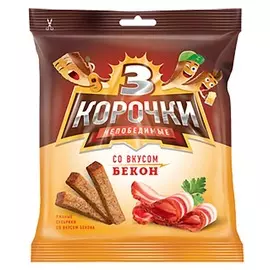 Сухарики ржаные бекон 3 Корочки 40г
