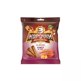 Сухарики ржаные сыр с семгой 3 Корочки 40г