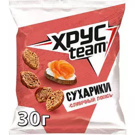 Сухарики сливочный лосось Хрусteam 30г