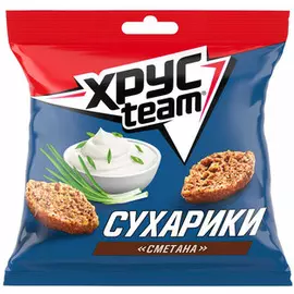 Сухарики сметана Хрусteam 30г