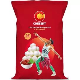 Сыр хрустящая моцарелла вкус аджики Cheesky 20 г