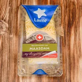 Сыр маасдам нарезка Лайме 150 г