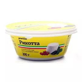 Сыр мягкий рикотта Pretto 30% 200г