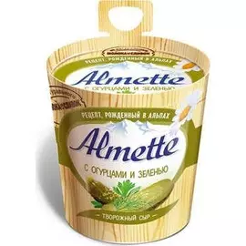 Сыр творожный огурцы зелень Альметте 150г