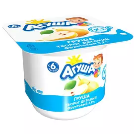 Творог детский фруктовый груша Агуша 3,9% 100г