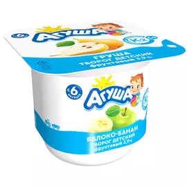 Творог яблоко-банан Агуша 3,9% 100г