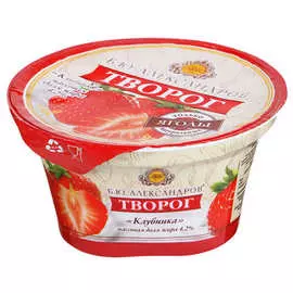 Творог клубника Александров 4,2% 150г