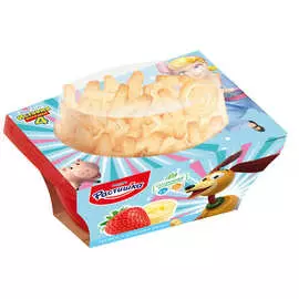 Творог клубника банан с печеньем буквы Растишка 3,5% 108г