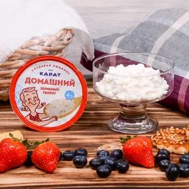 Творог зерненый домашний Карат 4% 200г