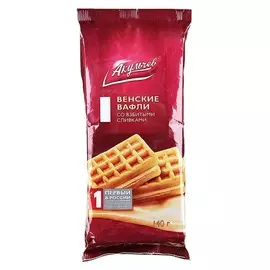 Вафли мягкие венские со взбитыми сливками Акульчев 140г