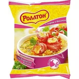 Вермишель с сыром и беконом Роллтон 60 г