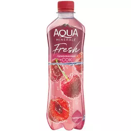 Вода газированная черешня Аква Минерале 0,5л