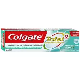 Зубная паста профессиональная чистка Colgate Total 75мл