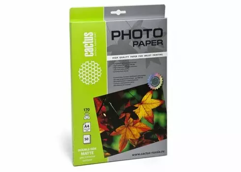 Фотобумага Cactus CS-MA417050DS A4, 170г/м2, 50л, белая матовая для струйной печати