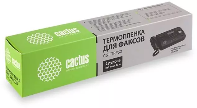 Термопленка Cactus CS-TTRP52 (KX-FA52A) черный для принтеров Panasonic KX FC225, FC226, FC228, FC228ru, FC253, FC255, FC258, FC268, FC268ru-T, FG2451, FG2452, FG2658, FG2858, FG5643, FP205, FP205ru, FP206, FP207, FP207ru, FP208, FP215, FP215ru, FP218, FP2