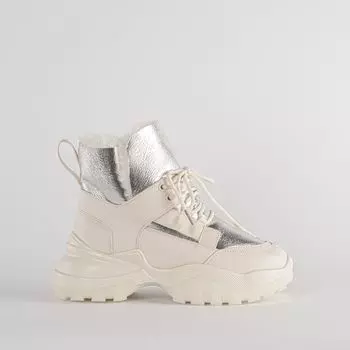 Белые кожаные ботинки Calipso