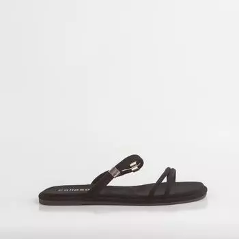 Черные сандалии из искусственного велюра Calipso