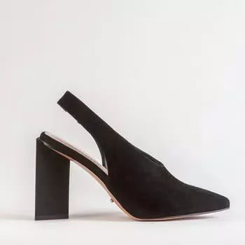 Черные туфли из натурального велюра Calipso