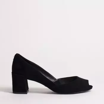 Черные туфли из натурального велюра Calipso