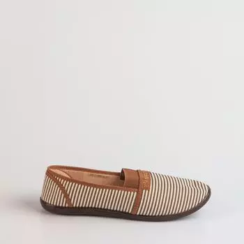 Коричневые текстильные слипоны Moleca