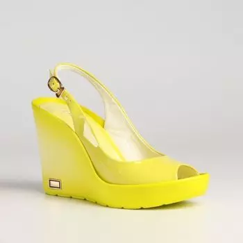 Желтые туфли из эко-кожи Calipso
