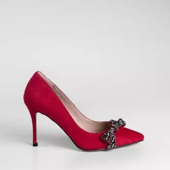 Красные туфли из натурального велюра Calipso
