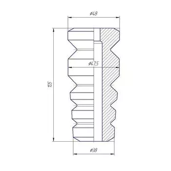 Буфер (отбойник) хода сжатия заднего амортизатора для автомобиля Лада 2170-2172 Лада Priora TRIALLI