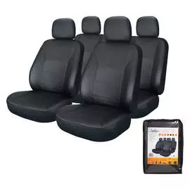 Чехлы для сидений универсальные "CARDINAL", 11 пред., экокожа, цвет черный AIRLINE