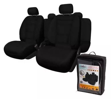 Чехлы для сидений универсальные "MONRO", 11 пред., повыш. комфорт, жаккард, черн. AIRLINE