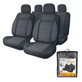 Чехлы для сидений универсальные "MONRO", 11 пред., повыш. комфорт, жаккард, темно-сер. AIRLINE