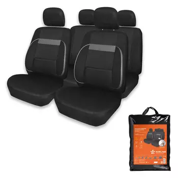 Чехлы для сидений универсальные "MONRO", 11 пред., повыш. комфорт, полиэстер, черн. AIRLINE