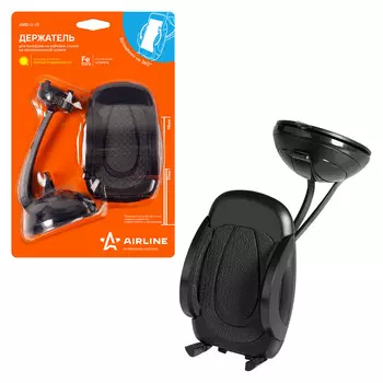 Держатель для телефона на лоб. стекло/торпедо на металлической штанге AIRLINE