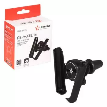 Держатель для телефона в дефлектор гравитационный пластик AIRLINE