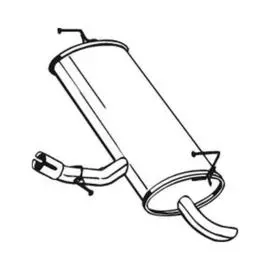 Глушитель для автомобилей Nissan Qashqai (06-) основной (алюминизированная сталь) TRIALLI