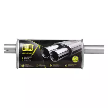 Глушитель для автомобилей ГАЗ 2705/3302 (дв. 406) дополнительный (резонатор) короткий (алюминизированная сталь) TRIALLI