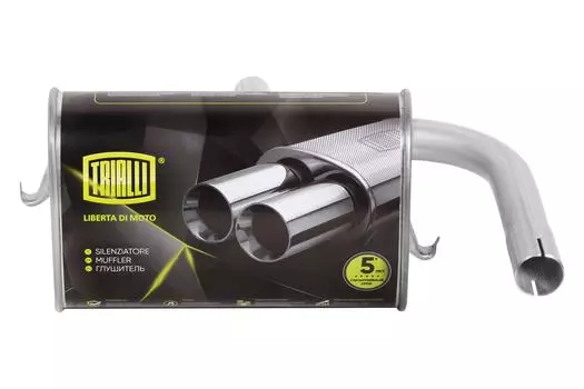 Глушитель для автомобилей Ford Focus II (05-) 1.4i/1.6i основной (алюминизированная сталь) TRIALLI