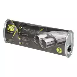 Глушитель универсальный (овальный) 97х171, L=500, d=42, смещение 28 мм (нержавеющая алюминизированная сталь) TRIALLI