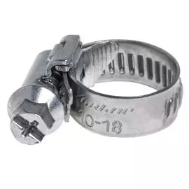 Хомут 10-18/9 мм, червячный, оцинкованный (W1), 1 шт. AIRLINE