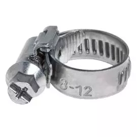 Хомут 8-12/9 мм, червячный, оцинкованный (W1), 1 шт. AIRLINE