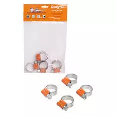 Хомуты 10-16/9,7 мм, червячные, усиленные, W1 (оцинк.), комплект 4 шт. AIRLINE