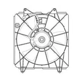 Электровентилятор кондиционера для автомобилей Civic 4D (06-) (с кожухом) LUZAR