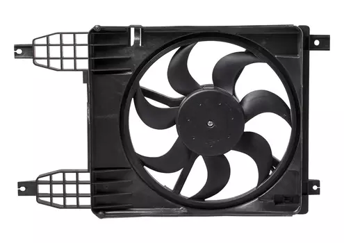 Электровентилятор охлаждения для автомобилей Aveo T255 (08-) (с кожухом) LUZAR