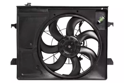 Электровентилятор охлаждения для автомобилей KIA Cerato II (09-) (с кожухом и резистором) LUZAR